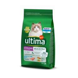 Pienso Esterilizado para Gatos Adultos de Pelos Bola Trucha Ultima Cat 1,5 kg