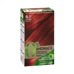Coloración permanente 5.5 caoba Deliplus 0% amoníaco Caja 1 ud