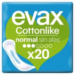 Compresas normal sin alas Cottonlike Evax 20 ud.