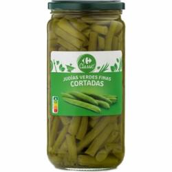 Judías verdes finas cortadas Classic Carrefour 660 g.