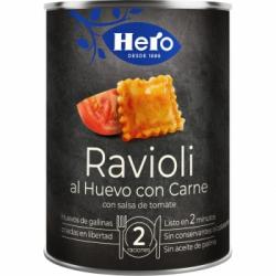 Ravioli al huevo con carne Hero sin aceite de palma 420 g.