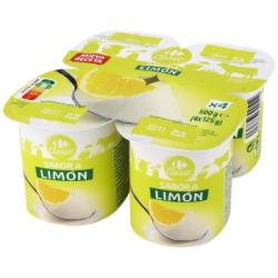 Yogur de limón Carrefour Classic' pack de 4 unidades de 125 g.