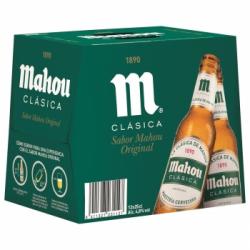 Cerveza Mahou Clásica pack de 12 botellas de 25 cl.