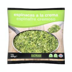 Espinacas a la crema Hacendado ultracongeladas Paquete 0.45 kg