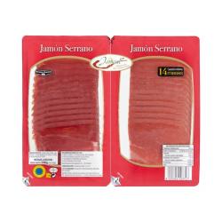 Jamón serrano Jamcal medias lonchas 2 paquetes X 0.12 kg