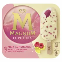 Mini bombón helado sabor pink lemonade Euphoria Magnum 3 ud.