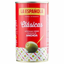 Aceitunas verdes rellenas de anchoa La Española sin gluten 150 g.