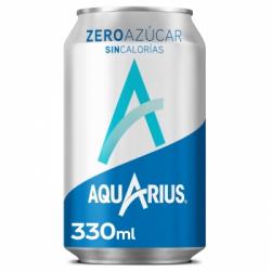 Aquarius sabor limón zero azúcar sin calorías lata 33 cl.