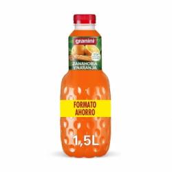 Bebida de fruta zanahoria y naranja sin azúcares añadidos Granini botella 1,5 l.