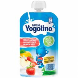 Bolsita de fresa y manzana desde 6 meses Nestlé Yogolino sin gluten 100 g.