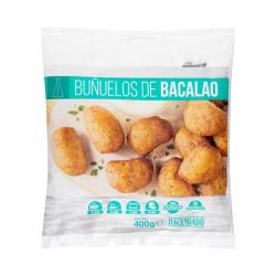 Buñuelos de bacalao Hacendado ultracongelados Paquete 0.4 kg