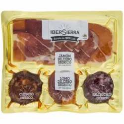 Jamón de Cebo Ibérico 50% Raza Ibérica IberSierra sin gluten + Surtido Ibéricos 150 g
