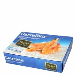 Langostino salvaje cocido 24/32 Carrefour 800 g.
