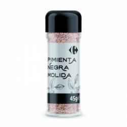 Pimienta negra molida Carrefour 45 g.