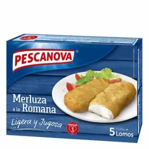 Lomos de merluza a la romana Pescanova 325 g.