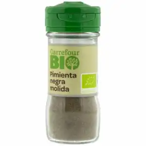 Pimienta negra molida ecológica Carrefour Bio 38 g.