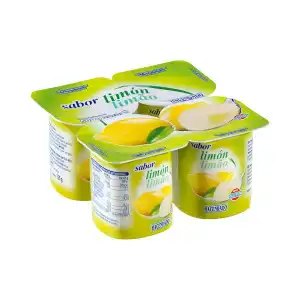 Yogur sabor limón Hacendado 4 ud. X 0.125 kg