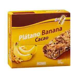 Barritas de cereales Hacendado sabor plátano