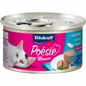 Comida húmeda mousse de salmón para gato adulto Poesie 85 g.