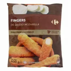 Fingers de queso mozzarella Carrefour 400 g.