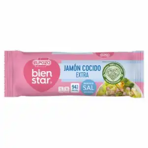 Jamón Cocido Extra El Pozo Bienstar sin gluten y sin lactosa 340 g