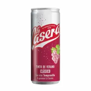 Tinto de verano con gaseosa La Casera lata 33 cl.