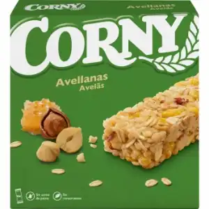 Barritas de cereales con avellanas Corny 6 unidades de 25 g.