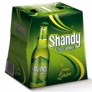 Cerveza Cruzcampo Shandy con limón pack de 6 botellas de 25 cl.