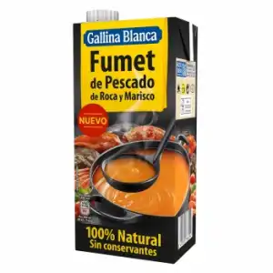 Fumet de pescado de roca y marisco Gallina Blanca sin gluten brik 1 l.