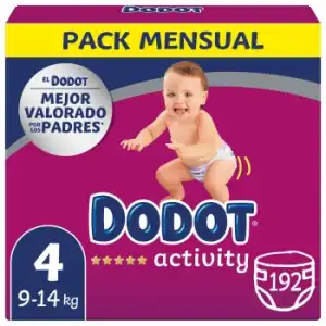 Pañales Dodot Activity T4 (9-14 kg.) 192 ud.