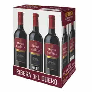 Vino Mayor de Castilla D.O. Ribera del Duero Roble caja de 6 botellas de 75 cl.