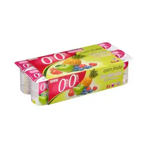 Yogur con fruta Hacendado 0% m.g 0% sin azúcares añadidos 8 ud. X 0.125 kg