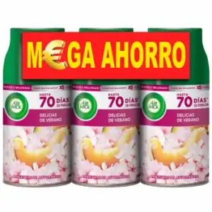 Ambientador automático Fresh Matic delicias de verano recambio Air Wick 3 ud.