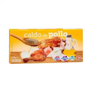 Caldo de pollo Hacendado en pastillas Caja 0.24 kg