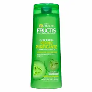 Champú fortificante Pure Fresh Pepino Purificante para cabello graso Garnier-Fructis 360 ml.