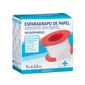 Esparadrapo 100% textil no tejido Deliplus microporoso Caja 1 ud