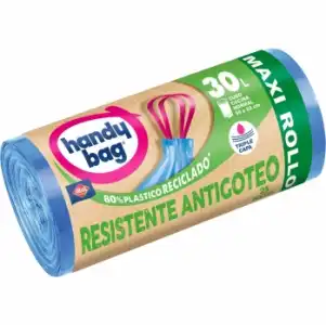 Bolsas de Basura Antigoteo 80% Reciclado Handy Bag 30l 25 ud