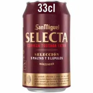 Cerveza tostada extra San Miguel Selecta lata 33 cl.