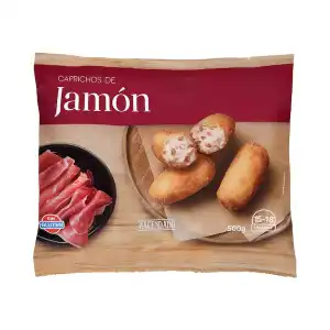 Croquetas caprichos de jamón Hacendado ultracongeladas Paquete 0.5 kg