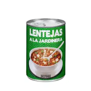 Lentejas a la jardinera Hacendado Bote 0.42 kg