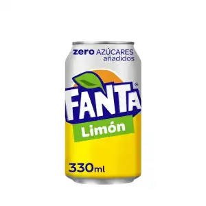 Refresco Fanta limón zero azúcares añadidos Lata 330 ml