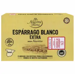 Espárrago blanco extra grueso De Nuestra Tierra 220 g.