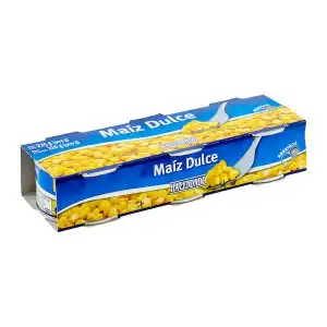 Maíz dulce Hacendado 3 latas X 0.07 kg