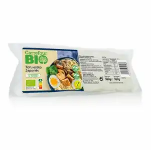 Tofu japonés ecológico Carrefour Bio sin gluten sin lactosa 300 g.