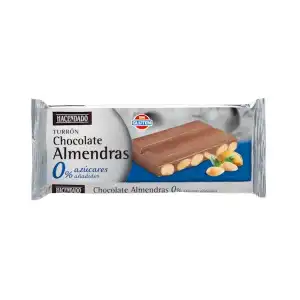 Turrón de chocolate con almendras Hacendado 0% sin azúcares añadidos Tableta 0.15 kg
