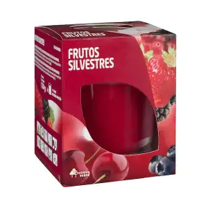 Vela perfumada Bosque Verde frutos rojos Caja 1 ud