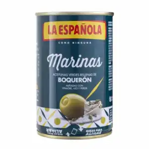 Aceitunas verdes rellenas de boquerón Marinas La Española sin gluten 130 g.