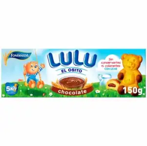 Bizcocho de chocolate Osito LuLu Fontaneda 150 g.