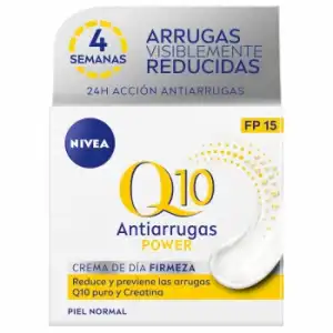 Crema facial cuidado de día FP15 con Q10 natural & creatina Q10 Power Antiarrugas + Firmeza Nivea 50 ml.