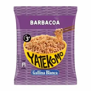Fideos orientales sabor barbacoa Yatekomo Gallina Blanca 82 g.